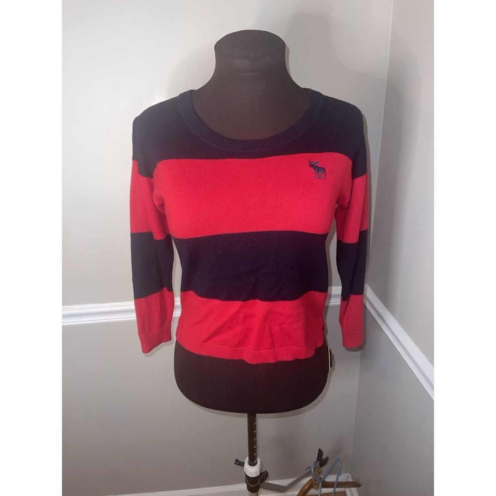 Vintage Y2K Abercrombie & Fitch Women's‎ Sweater Bow Backside XS Wool Cashmere